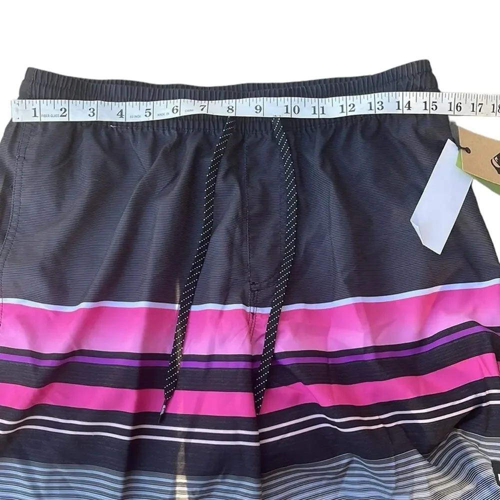 Quiksilver pink & black swim trunks size medium (31) NEW - Picture 6 of 10